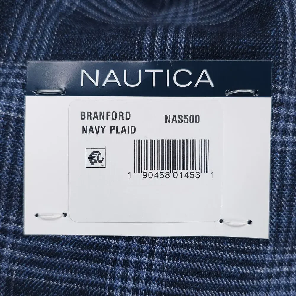 Nautica Mens Modern Fit Sport Coat Blazer 44S Navy Blue Plaid Stretch NWT